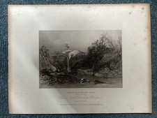 Antique ,1834  Print,Engraving, WATER MILL ON THE LYNN, NORTH DEVON