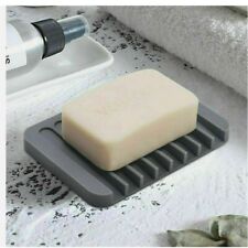 New Silicone Soap Bathroom Dish Soapbox Plate Tray Drain Jewelry Holder Wash