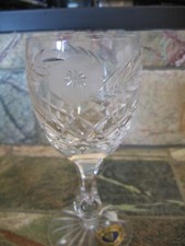 TUTBURY CRYSTAL LARGE WINE GLASS 843 Hand Cut 5.75" tall FULL LEAD HAND ENGLAND