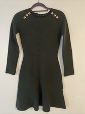 Zara Knit Green Dress Women Size S