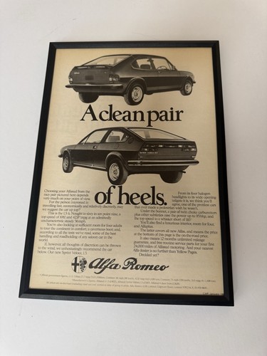 Framed 1980 alfa romeo - alfa,