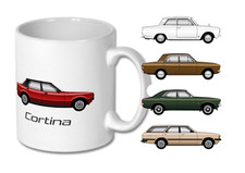 MUG - FORD CORTINA  (Various Models) - Double Sided Car Art Coffee Cup Tea