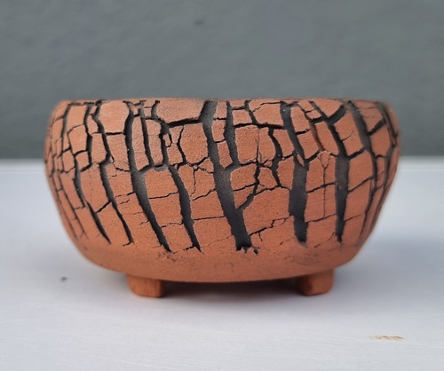 Small round terracotta clay - round,