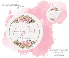 PERSONALISED CUSTOM ROUND PRINTED STICKERS LOGO LABELS BUSINESS WEDDING BIRTHDAY