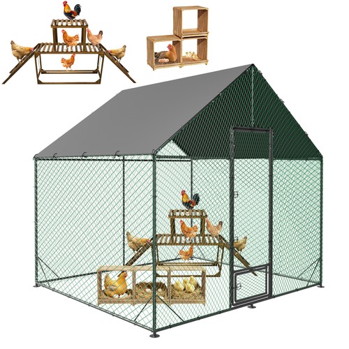 Walk metal chicken coop - walk-in,