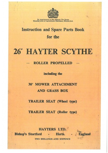 Hayter mower scythe - hayter,
