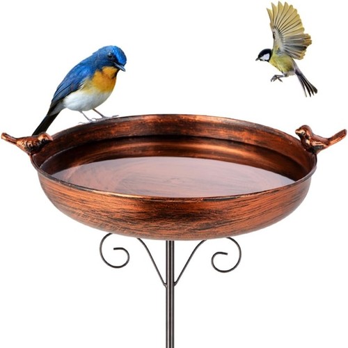 Metal bird bath - metal,