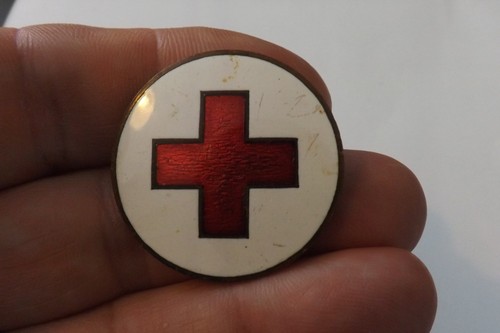 Military badge red cross pin - military,