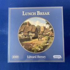 LUNCH BREAK EDWARD HERSEY GIBSONS PUZZLE 1000 PIECE NEW SEALED