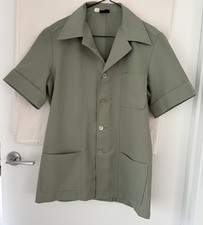 Vintage 1970s ZENITH Sportivo sage green safari suit jacket as NEW