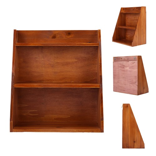 Vintage wooden wall shelf unit - vintage,