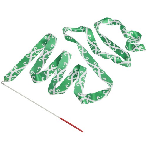 Green silk dance ribbon set - green,