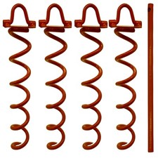 4 x Narrowboat Screw in Spiral