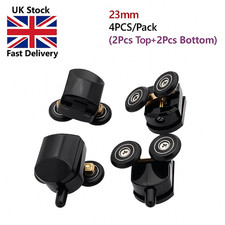 :4PCS Black Shower Door