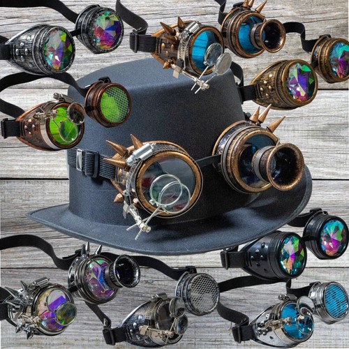 Steampunk top hat - &, goggles