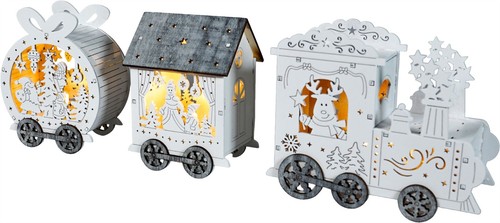Wooden light christmas - up,
