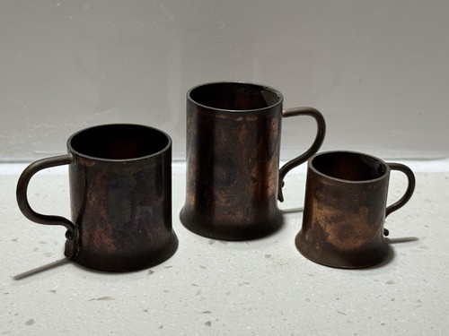 Three vintage copper measuring - copper,