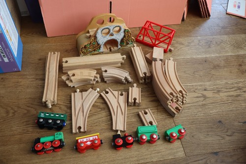 Mixed brands wooden - train, set