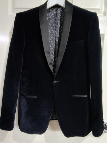 Limehaus navy slim fit velvet - limehaus,