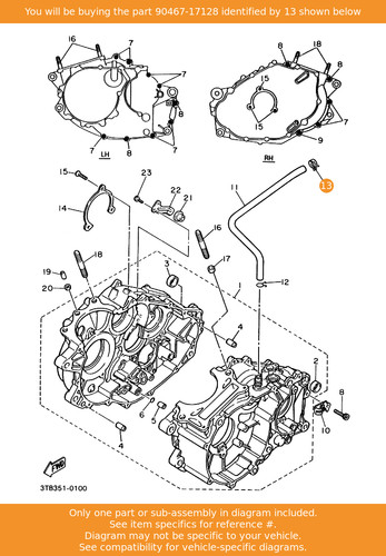 Yamaha clip 90467 17128 - yamaha, 90467-17128