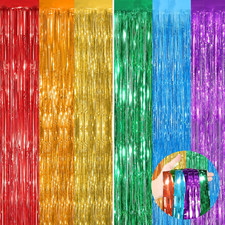 Rainbow metallic tinsel foil - metallic,