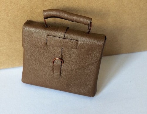 Brown briefcase dolls house - brown,