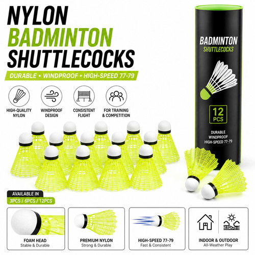 Multibao 12pcs nylon badminton - multibao,