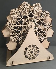 SNOWFLAKE FERRIS WHEEL Display Stand Sweet table Decor MDF Party Favours Y267