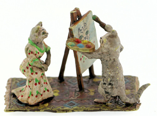 Vienna bronze cats artist with - vienna,