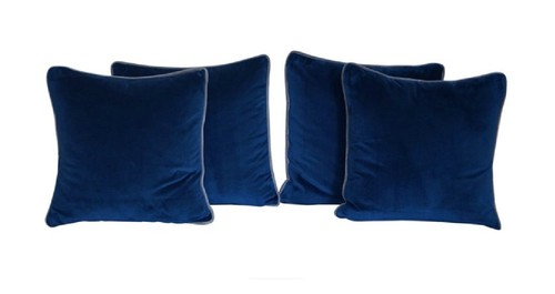 Set four velvet upholstered - set, of