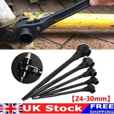 Ratchet Podger Spanner Wrench Steel Erecting Double Socket 13mm-30mm.
