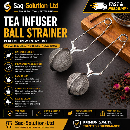 Steel tea infuser strainer - steel,