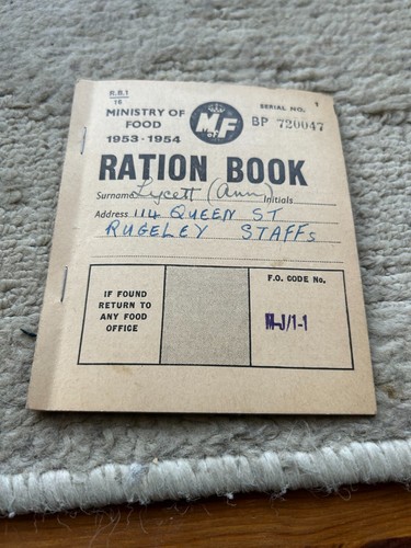 Ration book ministry food - of,