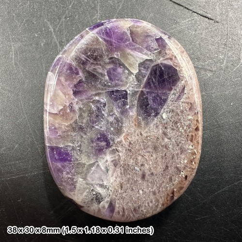 Amethyst worry stone palm - stone,