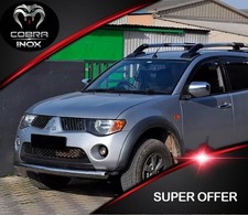 Fits MITSUBISHI L200 Chrome Bull Bar Nudge Bar Push Low Bar 2006-2014 City Bar