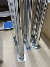 Silver chrome metal table - silver/chrome,
