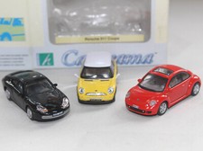 CARARAMA / HONGWELL - CARS SET - VW BEETLE / BMW NEW MINI COOPER / PORSCHE 911
