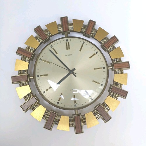 Metamec clock sunburst retro - clock,