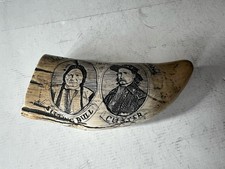 Scrimshaw Style Faux Whale Tooth Carving Little Big Horn/The Colt Navy 1851