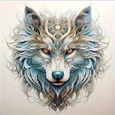 BEAUTIFUL SNOW WOLF CAR Decal