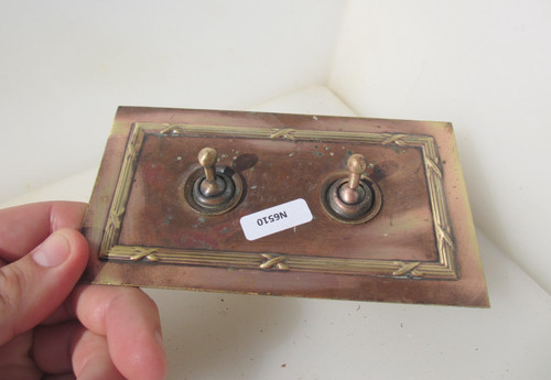 Antique brass light switch - brass,
