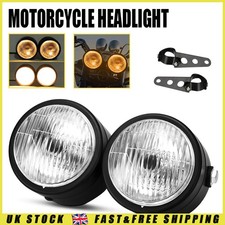 2x Black Twin Headlight