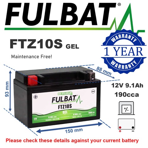 Ftz10s gel fulbat motorcycle - gel,