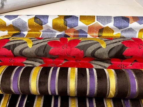 Printed velvet fabric - printed,