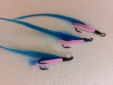 3 x Blue  Sunray Shadow size 6 doubles SALMON fishing  flies Ref.0880