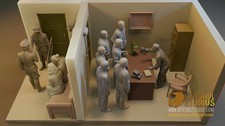 WW2 the bunker diorama 1:16 3D