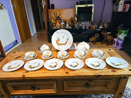 Porcelain asian tea set - asian,