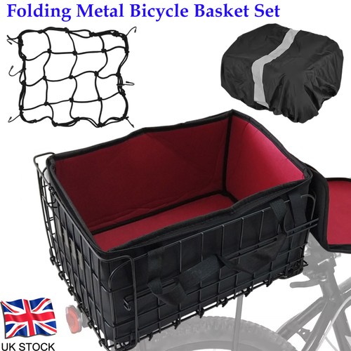 Metal rear bicycle - bike, basket