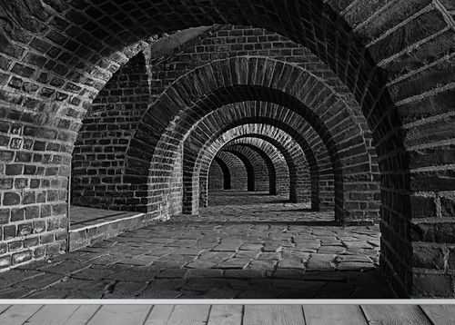 Brick stone walls - brick, arch
