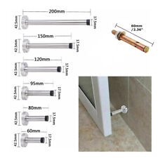 Door Stop Wall Mounted Door Stopper Satin Stainless Steel Chrome Rubber Stops